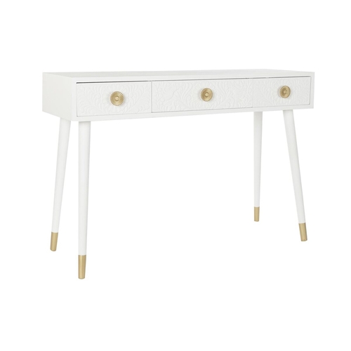 Console DKD Home Decor 110 x 42,5 x 78 cm Fir Golden White MDF Wood