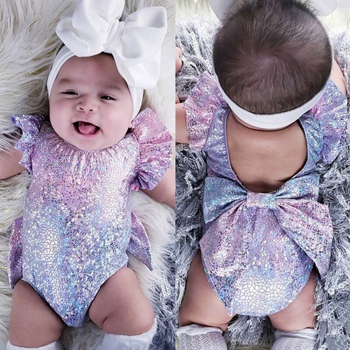 Summer Cute Newborn Baby Girl Sequins Mermaid