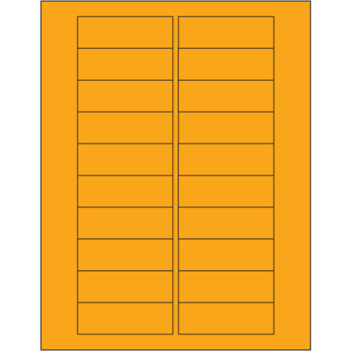 Tape Logic LL174OR 3 x 1 in. Fluorescent Orange Rectangle Laser Labels