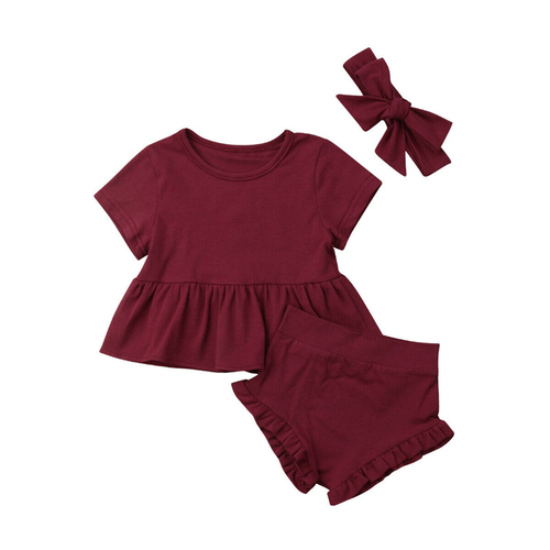 US Newborn Infant Toddler Baby Girl Summer Tops