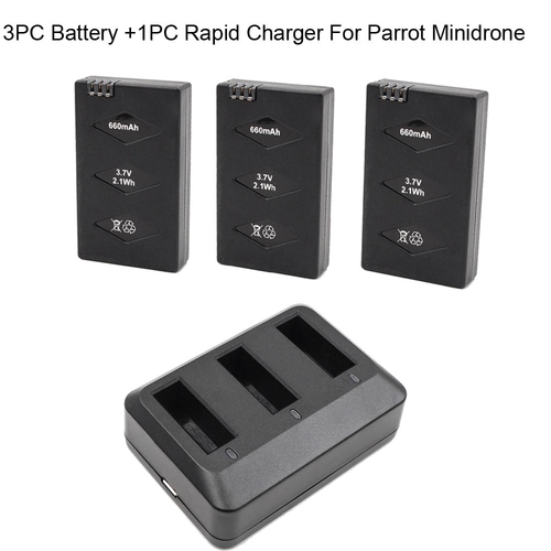 3* Battery/Set For Parrot MiniDrone Jumping Sumo