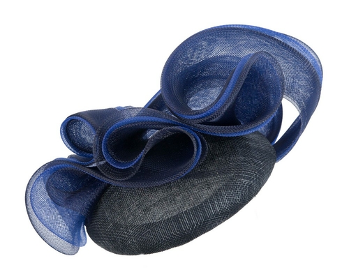 Designers navy & royal blue pillbox fascinator