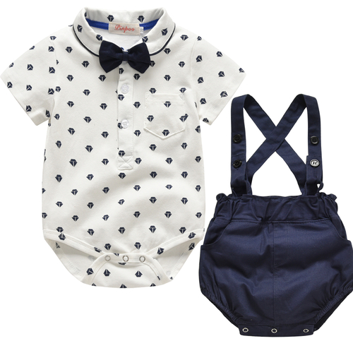 Toddler Kid Baby Boy Bowknot Jumpsuit