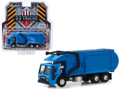 2019 Mack LR Refuse and Recycle Garbage Truck Blue \S.D. Trucks\"