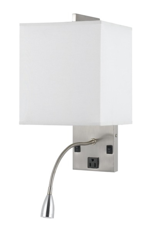 Cal Lighting LA-8029WL-1-BS 60W Wall Lamp With 1W Led Reading Lamp