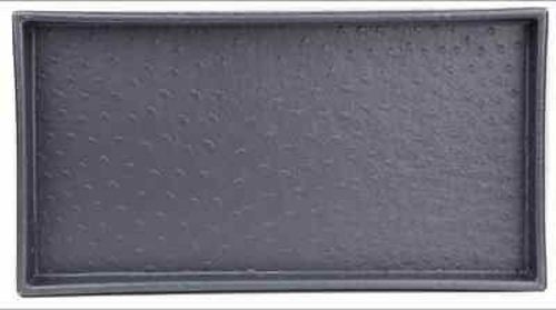 Grey Leather Bath Vanity Tray