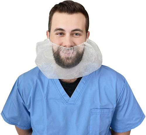 Pack of 5000 Disposable White Beard Covers Industrial Grade Beard Caps