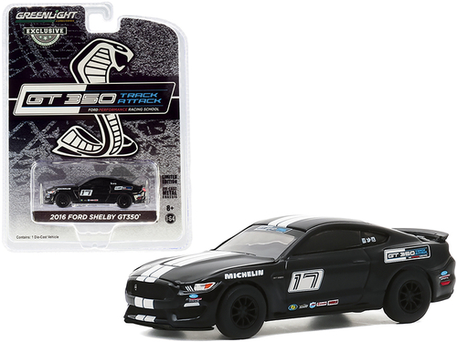 2016 Ford Mustang Shelby GT350 #17 Shadow Black with White Stripes