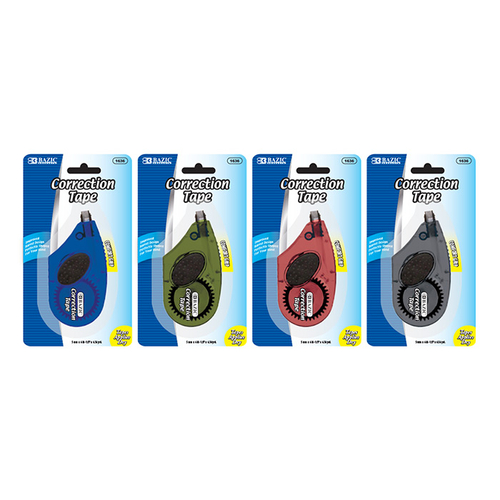 Bazic  1636  5 mm x 236" Correction Tape w/ Grip Pack of 24