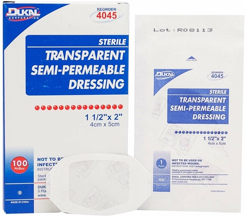 Dukal Case of 100 Semi-Permeable Dressings. Sterile Transparent Film