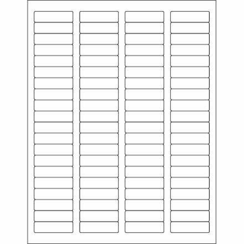 Box Partners LL261 1.75 x 0.5 in. White Removable Rectangle Laser Labe