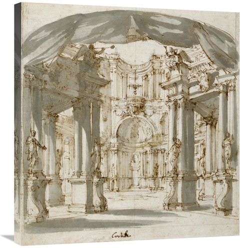 Global Gallery GCS-453953-30-142 30 in. The Courtyard of a Palace - Pr