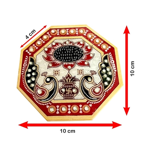 Marble Bhagwan Ki Chowki 1 Set Weight 200gm Approx