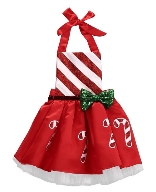 Baby Girl Kid Candy Cane Dress Romper