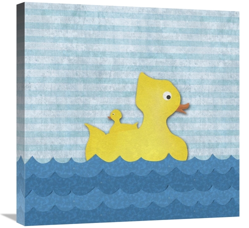 Global Gallery GCS-388517-2424-142 24 x 24 in. Ducks - Mother Duck wit