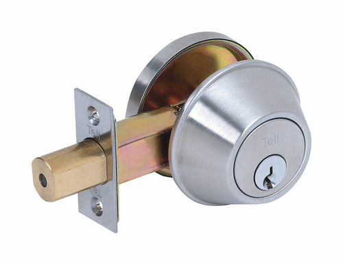 Tell Manufacturing 5005097 Satin Nickel Steel Single Cylinder Deadbolt