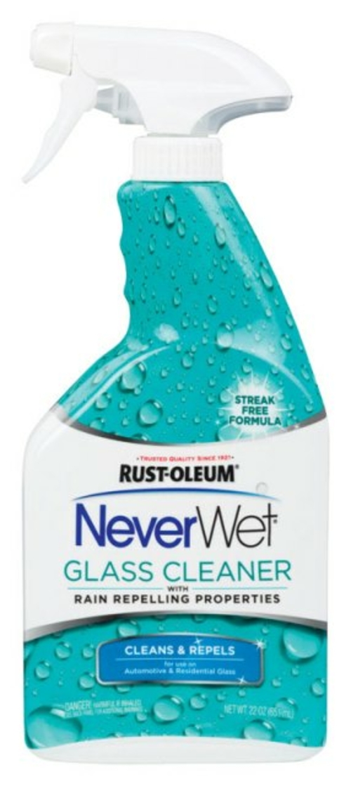 Rust-Oleum 293122 Never Wet Auto Glass Cleaner  22 oz
