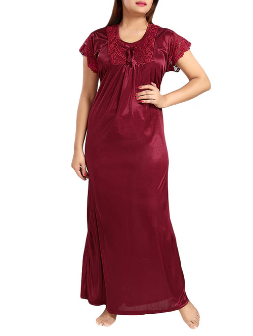 Women satin silk nighty