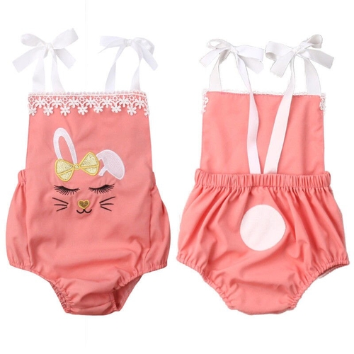 Newborn Easter Clothes Baby Girl Summer Bunny Lace