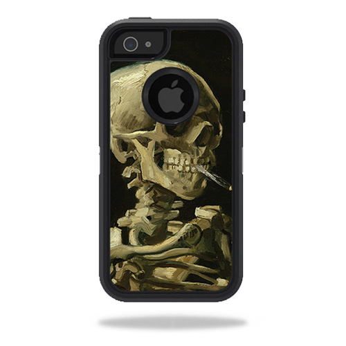 MightySkins OTDIP5-Skull With Cigarette Skin for Otterbox Defender iPh