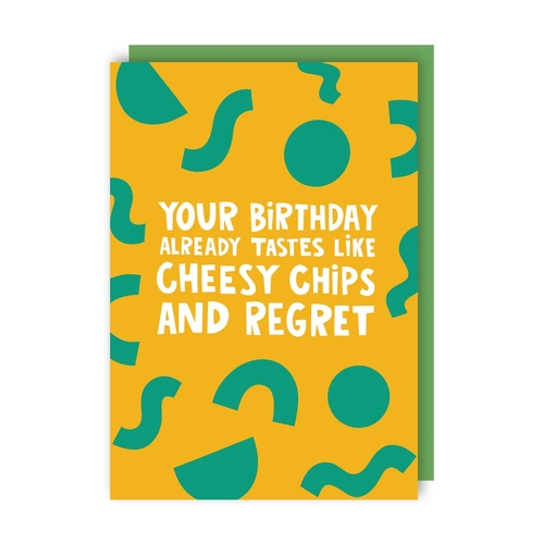 Cheesy Chips Birthday Card (Pack of 6)