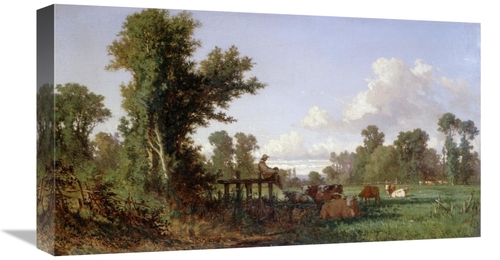 22 in. Wooded Landscape Art Print - Jean-Francois Millet