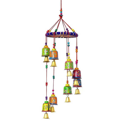 Multicolour Handcrafted Decorative Window Door Wall Hanging Bells Wind