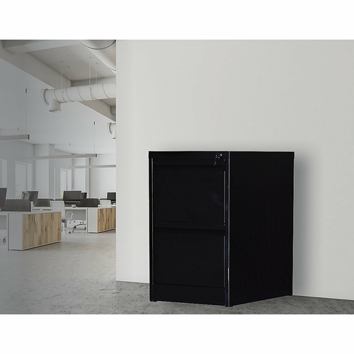 2-Drawer Shelf Office Gym Filing Storage Locker Cabinet - Black