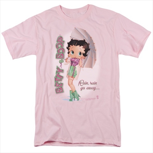 Boop-Rain Rain Go Away - Short Sleeve Adult 18-1 Tee, Pink - 2X