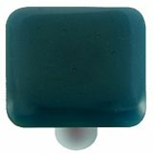 Hot Knobs HK1032-KA Steel Blue Square Glass Cabinet Knob - Aluminum Po