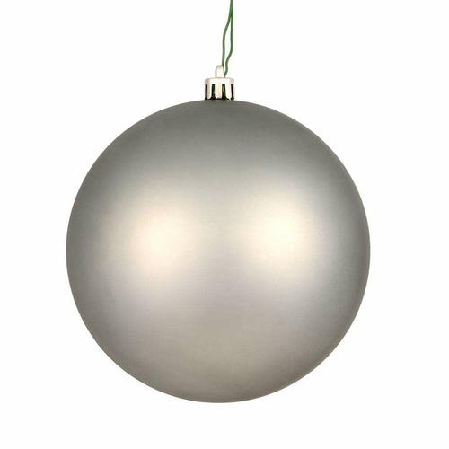 Vickerman N591025DMV 4 in. Limestone Matte Ball Ornament with UV Drill