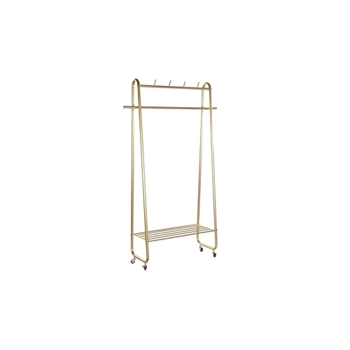 Coat Stand with Wheels DKD Home Decor Golden Metal 105 x 36 x 177 cm