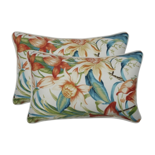 Pillow Perfect 621647 Outdoor & Indoor Botanical Glow Tiger Lily Recta