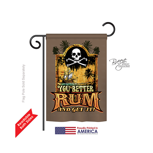 Breeze Decor 57029 Pirate You Better Rum & Get It 2-Sided Impression G