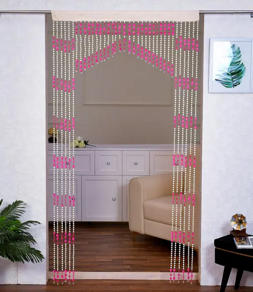 Polyvinyl Chloride Fancy Sparkling Striped Beads String Door Curtain