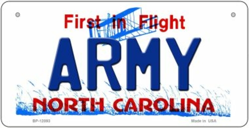 Smart Blonde BP-12093 3 x 6 in. Army North Carolina State Novelty Meta