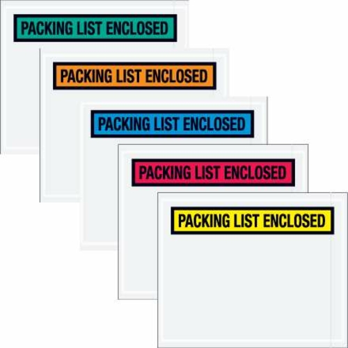 Tape Logic PL435 10 X 12 in. 2 Mil Poly Red Packing List Enclosed Enve