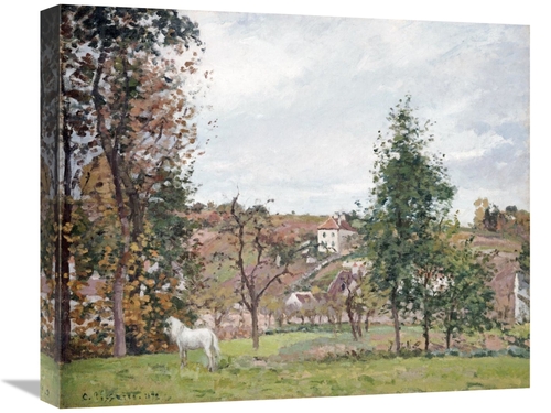 Global Gallery GCS-267019-22-142 22 in. Landscape with a White Horse A