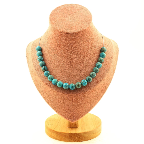 Turquoise from South Africa 8 mm 20 beads necklace. 