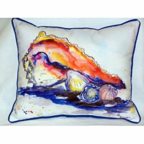 Betsy Drake ZP290 Betsys Conch Indoor & Outdoor Throw Pillow- 20 x 24