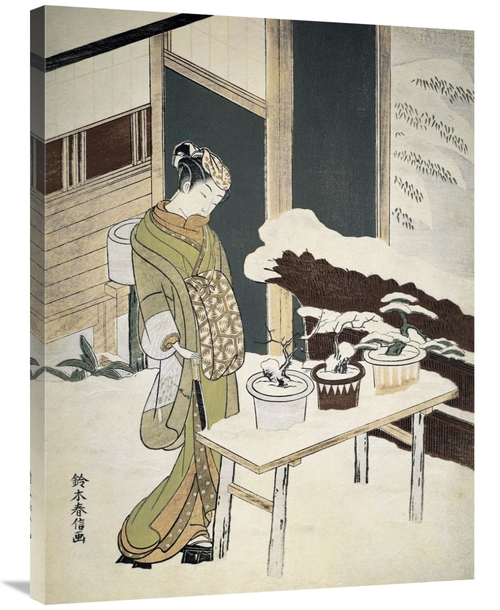 Global Gallery GCS-283263-36-142 36 in. Woman Outside in Winter Art Pr