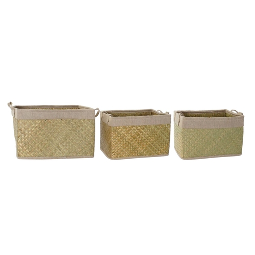 Basket set DKD Home Decor Natural Fibre (41 x 31 x 26 cm)