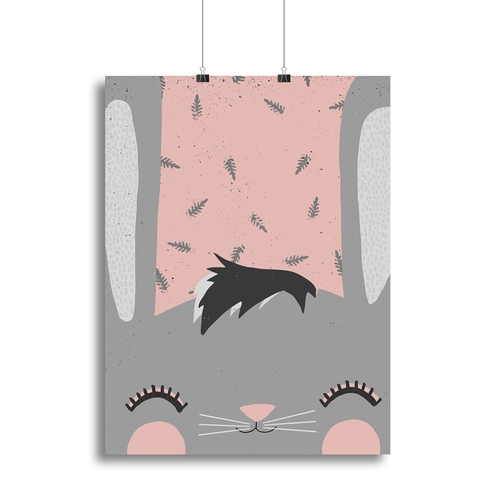 Little Bunny Pink Canvas Print or Poster