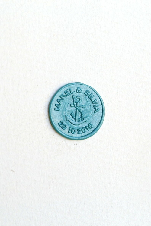 Custom names with anchor Nautical Wedding wax seal stamp