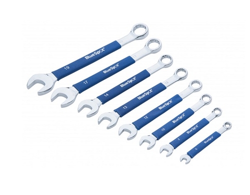 BlueSpot 8 Pce Soft Grip Metric Spanner Set (6-19mm)