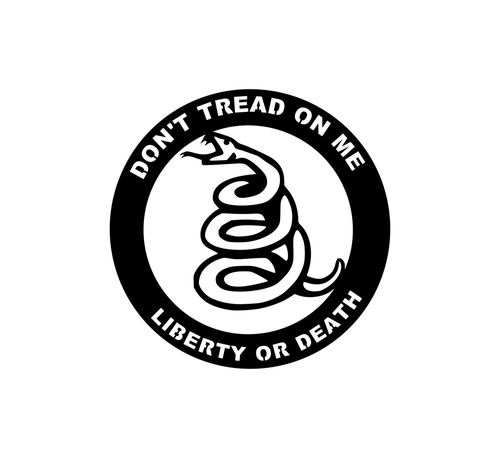 Precision Metal Art DONTTREAD-24BLK 24 in. Patriotic Dont Tread on Me 