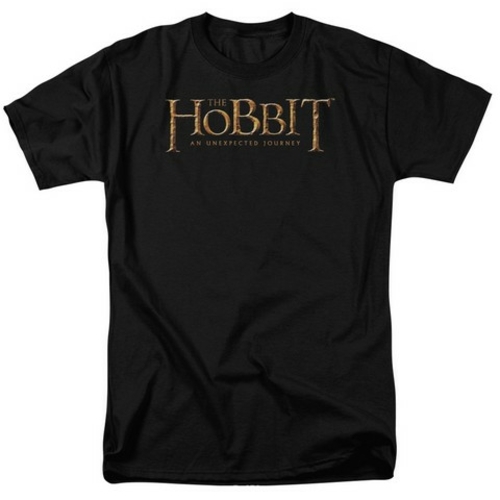 Trevco The Hobbit-Logo Short Sleeve Adult 18-1 Tee- Black - Medium