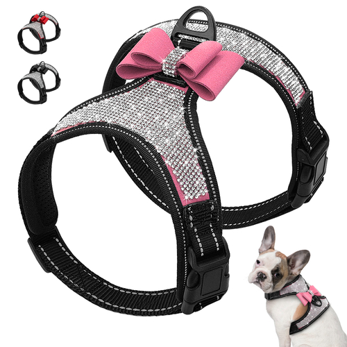 Reflective Dog Harness Nylon Pitbull Pug Small