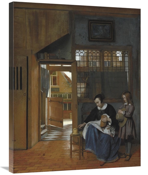 Global Gallery GCS-459964-2835-142 28 x 35 in. A Woman Preparing Bread