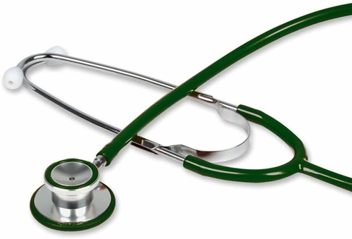 Dual Head Stethoscopes. Case of 10 Gray Stethoscopes for Medical and